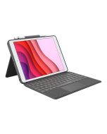 Logitech Combo Touch - Tastatur und Foliohülle - mit Trackpad - hintergrundbeleuchtet - Apple Smart connector - QWERTZ - Deutsch - Oxford Gray - für Apple 10.9-inch iPad (10. Generation)