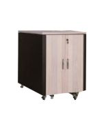 DIGITUS SOUNDproof DN-19 32U-SO-M - Schrank Netzwerkschrank - Schwarz, Ahorn, RAL 9005 - 32U - 48.3 cm (19")