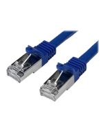 StarTech.com 50cm CAT6 Ethernet Cable, 10 Gigabit Shielded Snagless RJ45 100W PoE Patch Cord, CAT 6 10GbE SFTP Network Cable w/Strain Relief, Blue, Wiring is UL Certified/TIA - Category 6 - 26AWG (N6SPAT50CMBL)