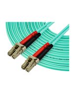 StarTech.com 10 m OM4 LC to LC Multimode Duplex Fiber Optic Patch Cable- Aqua - 50/125 - Fiber Optic Cable - 40/100Gb - LSZH (450FBLCLC10)