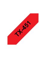 Brother TX - Schwarz auf rot - Rolle (2,4 cm) 1 Kassette(n) laminiertes Band