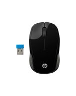 HP 200 - Maus - rechts- und linkshändig - optisch - kabellos - 2.4 GHz - kabelloser Empfänger (USB)