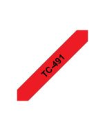 Brother Schwarz auf rot - Rolle (0,9 cm) laminiertes