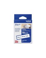 Brother TZe-FA4 - Gewebe - blau auf weiß - Rolle (1,8 cm x 3 m)