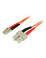 StarTech.com 1m Fiber Optic Cable - Multimode Duplex 50/125 - LSZH - LC/SC - OM2 - LC to SC Fiber Patch Cable (50FIBLCSC1)