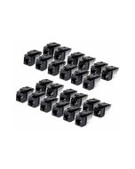 StarTech.com Cat6 Keystone Jack Modul, 24er-Pack RJ45 Ethernet Keystone Buchse, UTP Cat6 Wandbuchse, 90 Grad 110 Punch Down Buchse, Schwarz, Abgewinkelt, Schwarz, RJ-45, Buchse, Buchse, 10GBase-T