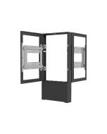 Chief Impact Floor Kiosks Series LF55UBP-B2B - Aufstellung - für 2 LCD-Displays/AV-Systeme - verriegelbar - Schwarz - Bildschirmgröße: 139.7 cm (55")