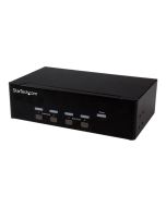 StarTech.com 4 Port KVM Switch mit Dual-VGA und 4-fach USB Hub