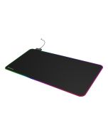 natec GENESIS Boron 500 XXL RGB, Schwarz, Einfarbig, Stoff, Gummi, USB, Mehrfarbig, Gaming-Mauspad