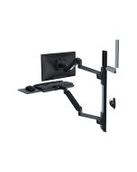 Ergotron LX Pro - Befestigungskit (2 Arme, 2 Aufsätze, Tastatur-Tablett, Mausablage zum Herausziehen, Maushalterung, 2 Wandhalterungssockel, Wandschiene 34", Wandbefestigung, 2 Kabelkanäle, Monitor-Schwenkarm, Tastaturdrehpunkt) - für LCD-Display / PC-Aus