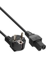 InLine Netzkabel - Schutzkon. gew. auf Warmgerätest. C15 gerade - schwarz - 1,8m