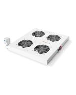 ROLINE Rack-Lüfter - 4 Lüfter - auf Dach montierbar - Hellgrau, RAL 7035 - 48.3 cm (19")