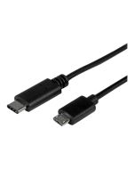 StarTech.com 0.5m USB-C Micro-B Kabel - USB 2.0 - USB-C zu Micro USB Ladekabel - USB 2.0 Typ C zu Micro B Kabel - Thunderbolt 3 kompatibel - USB-Kabel - 24 pin USB-C (M)