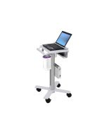 Ergotron Wagen - leichtes Design - für Notebook / Barcode-Scanner - medizinisch - Stahl - weiß, Aluminium - Bildschirmgröße: bis zu 43,2 cm (bis zu 17")