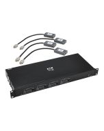 Eaton Tripp Lite series 4x4 HDMI over Cat6 Matrix Switch Kit, Switch/4x Pigtail Receivers - 4K 60 Hz, HDR, 4:4:4, PoC, 230 ft. (70.1 m)