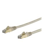 StarTech.com 1m CAT6A Ethernet Cable, 10 Gigabit Shielded Snagless RJ45 100W PoE Patch Cord, CAT 6A 10GbE STP Network Cable w/Strain Relief, Grey, UL Certified Wiring/TIA - Category 6A - 26AWG (6ASPAT1MGR)
