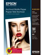 Epson Archival Matte Paper - A4 - 50 Blätter, Matte, 192 g/m², A4, Weiß, 50 Blätter, WorkForce Pro WF-C5790DWF SureColor SC-T7200D SureColor SC-T7200 SureColor SC-T7200 SureColor...