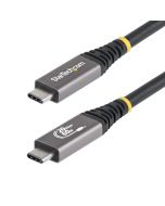 StarTech.com 3m USB4 Kabel, 20Gbps, USB-IF-zertifiziertes USB-C Ladekabel, 60W PD EPR, 4K 120Hz DP2.1 Monitorkabel, TPE-Mantel, Schwarz, 3 m, USB C, USB C, USB4 Gen 2x2, 20 Gbit/s, Schwarz