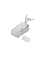 DIGITUS Modularstecker für Rundkabel, CAT 6A, geschirmt, Pass through Stecker