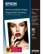 Epson Archival Matte Paper, DIN A3+, 189 g/m², 50 Blatt, Tintenstrahldrucker, A3+ (330x483 mm), Matt, 50 Blätter, 192 g/m², Weiß