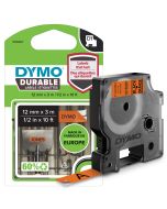 Dymo D1 - Selbstklebend - Schwarz auf Orange - Rolle (1,2 cm x 3 m)