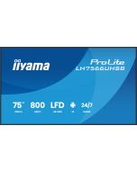 Iiyama LH7566UHSB-B1AG, Digital Signage Flachbildschirm, 190,5 cm (75"), LCD, 3840 x 2160 Pixel, WLAN, 24/7