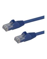 StarTech.com 15m CAT6 Ethernet Cable, 10 Gigabit Snagless RJ45 650MHz 100W PoE Patch Cord, CAT 6 10GbE UTP Network Cable w/Strain Relief, Blue, Wiring is UL Certified/TIA - Category 6 - 24AWG (N6PATC15MBL)