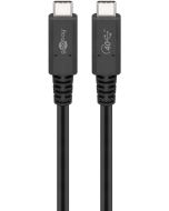 Goobay 60196, 0,8 m, USB C, USB C, 40 Gbit/s, Schwarz