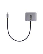 StarTech.com USB C Video Adapter, USB C to HDMI VGA Multiport Adapter w/ 3.5mm Audio Output, 4K 60Hz, HDR, 100W PD 3.0, USB C Monitor Adapter for Laptop, Thunderbolt 3/4 Compatible - USB C Display Travel Adapter (122-USBC-HDMI-4K-VGA)
