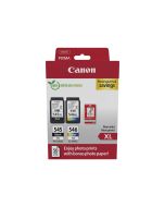 Canon PG-545XL/CL-546XL Photo Paper Value Pack - 2er-Pack - Hohe Ergiebigkeit - Schwarz, Farbe (Cyan, Magenta, Gelb)