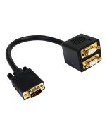 StarTech.com 30cm VGA auf 2x VGA Splitter-Kabel - St/Bu - VGA HD15 Y-Verteiler Stecker/Buchse - Vergoldet - VGA-Splitter - HD-15 (VGA)