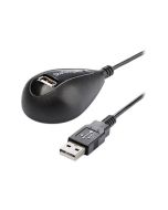StarTech.com USB 2.0 Verlängerung 1,5m mit Dockingstation - USB-A Verlängerungskabel Stecker auf Buchse mit Standfuss inSchwarz - USB-Verlängerungskabel - USB (M)