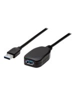 IC Intracom Manhattan USB-A to USB-A Extension Cable, 5m, Male to Female, Active, 5 Gbps (USB 3.2 Gen1 aka USB 3.0)