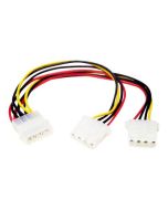 StarTech.com Y-Kabel 4 pin Molex Stecker - Molex Splitter IDE Stromkabel - 2 x LP4 intern - Stromkabel - interne Stromversorgung, 4-polig (W)