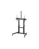 Eaton Tripp Lite Series Safe-IT Heavy-Duty Rolling Cart for 70" to 120" Displays, UL Certified, Antimicrobial Protection - Wagen - Voll beweglich - für Flachbildschirm / Notebook / AV-Ausrüstung - Aluminium, Stahl - Schwarz - Bildschirmgröße: 177.8-304.8 
