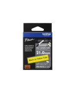 Brother HSE-651E - Schwarz auf Gelb - Rolle (2,1 cm x 1,5 m)