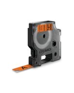 Dymo D1 - Selbstklebend - Schwarz auf Orange - Rolle (1,2 cm x 3 m)