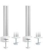InLine Slatwall Befestigungssäulen Aluminium - für Tischhalterung Panel - 2er Set