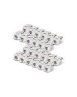 StarTech.com Cat6 Keystone Jack Modul, 24er-Pack RJ45 Ethernet Keystone Buchse, UTP Cat6 Wandbuchse, 90 Grad 110 Punch Down Buchse, Weiß, Abgewinkelt, Weiß, RJ-45, Buchse, 10GBase-T, Cat6, Cat5e