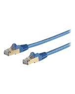 StarTech.com 10m CAT6A Ethernet Cable, 10 Gigabit Shielded Snagless RJ45 100W PoE Patch Cord, CAT 6A 10GbE STP Network Cable w/Strain Relief, Blue, UL Certified Wiring/TIA - Category 6A - 26AWG (6ASPAT10MBL)