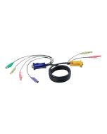 ATEN 2L-5305P - Tastatur- / Video- / Maus- / Audio-Kabel - 15 pin D-Sub (DB-15)