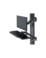 Ergotron LX Pro - Befestigungskit (2 Arme, 2 Aufsätze, Tastatur-Tablett, Mausablage zum Herausziehen, Maushalterung, 2 Wandhalterungssockel, Wandschiene 34", Wandbefestigung, 2 Kabelkanäle, Monitor-Schwenkarm, Tastaturdrehpunkt) - für LCD-Display / PC-Aus