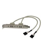 StarTech.com 2-Port USB A Slotblech-Adapter (Buchse)