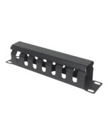 Intellinet Kabelmanagement für 10"-Schränke, 1 HE, mit Blende, schwarz - Kabelmanagement - Rack montierbar - Schwarz, RAL 9005 - 1U - 25.4 cm (10")