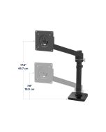 Ergotron NX - Befestigungskit (Gelenkarm, Arm-Einheit, Befestigungsmaterialien, Basis, Stange, Pivot) - für Monitor - mattschwarz - Bildschirmgröße: bis zu 86,4 cm (bis zu 34 Zoll)