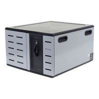 Ergotron Zip12 Charging Desktop Cabinet - Schrankeinheit für 12 Tablets / Notebooks - Stahl - Schwarz, Silber - Bildschirmgröße: bis zu 35,6 cm (bis zu 14")