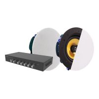 TECH DATA Vision AV-1900+CS-1900 - Lautsprecher - für PA-System - Bluetooth - 60 Watt - zweiweg - Schwarz, weiß (Grill Farbe - weiß)