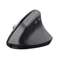 Trust Bayo+ - Vertikale Maus - ergonomisch - Für Rechtshänder - optisch - 6 Tasten - kabellos - 2.4 GHz - kabelloser Empfänger (USB)