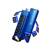 iStorage datAshur SD - USB-Flash-Laufwerk mit integriertem microSD-Kartenleser - verschlüsselt - USB-C 3.2 Gen 1 (Packung mit 2)