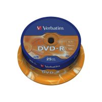 Verbatim 25 x DVD-R - 4.7 GB 16x - mattsilber